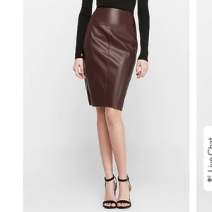 Express vegan leather high waist skirt, nwt, black